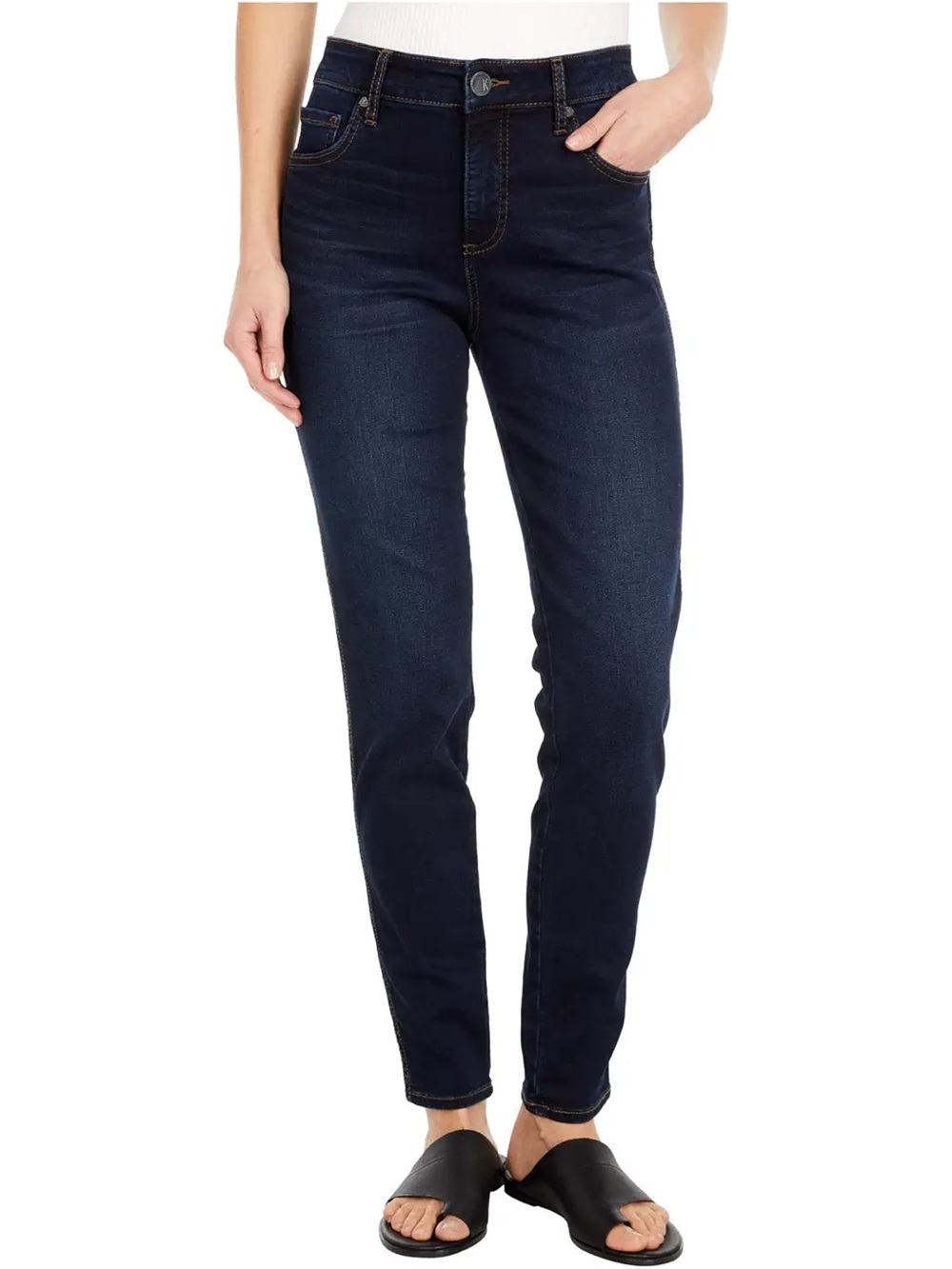NWT Kut From The Kloth Diana Skinny Jeans in Initiative Wash Dark Blue Size: 6